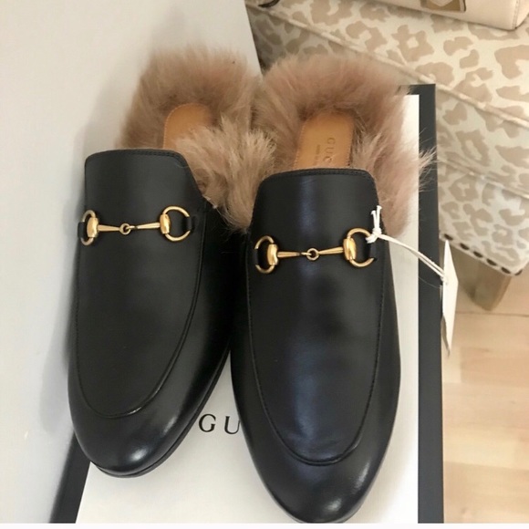 fur gucci mules